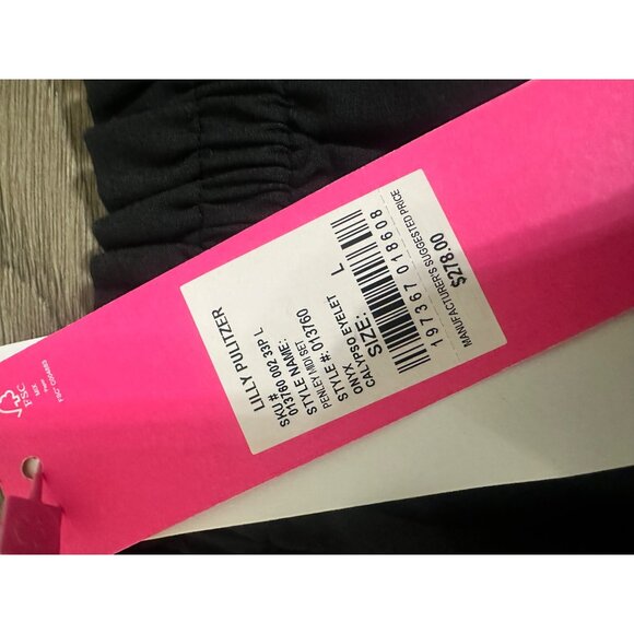 Lilly Pulitzer Penley Onyx Calypso Eyelet Crop Top Large NWT - Picture 5 of 9